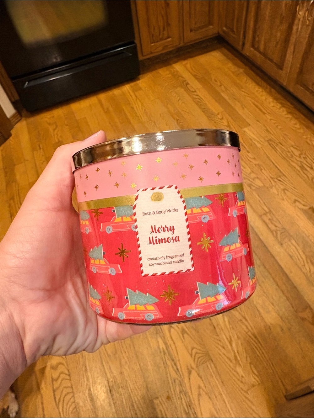 Bath & Body Works Pink & Red Merry Mimosa Holiday Candle